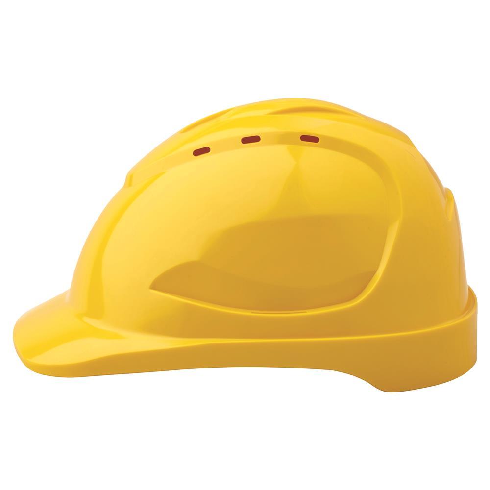 Pro Choice Hard Hat Vented 6 Point Push Lock Harness - HHV9 PPE Pro Choice YELLOW  